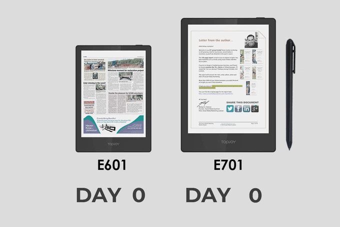 TopJoy ButterFly: DES Screen e-reader running Andriod 11