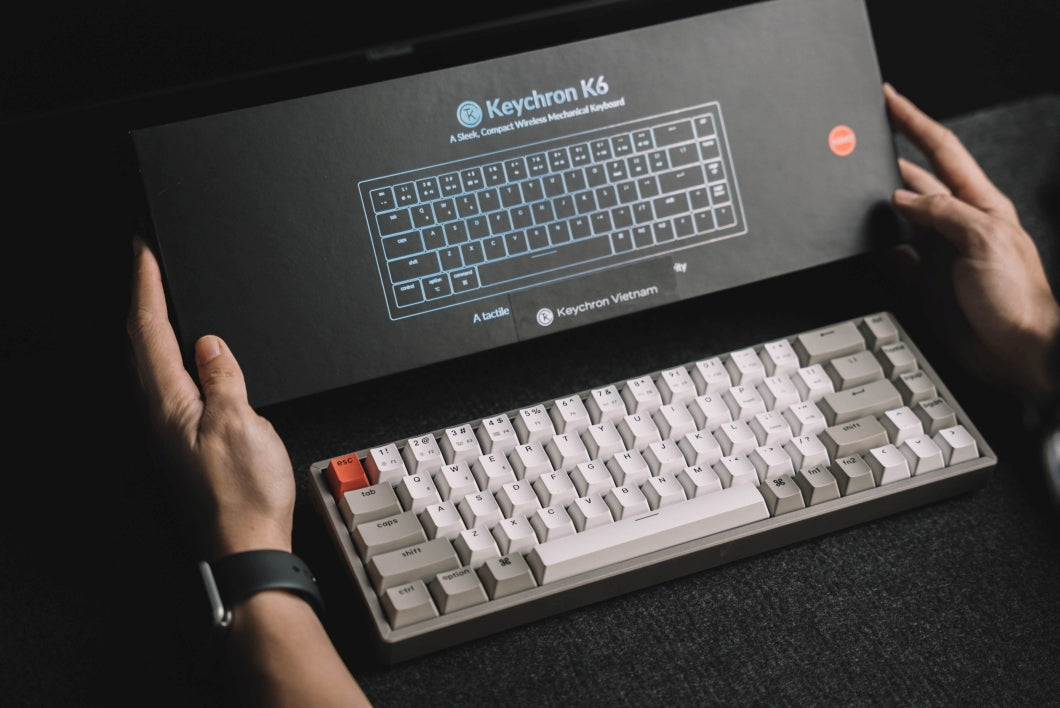 Keychron K6 Retro - 65% Classic Style Mechanical Keyboard