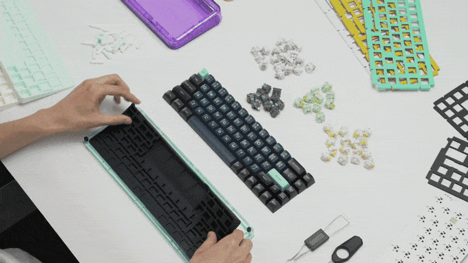 MOJO68: Transparent Mechanical Keyboard